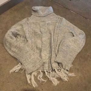 Gray turtleneck sweater!
